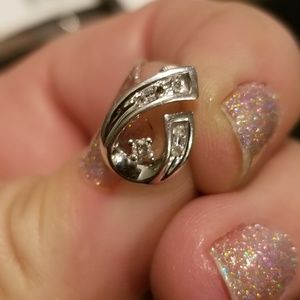 14k white gold diamond necklace